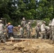 U.S. Navy Seabees deployed with NMCB-5’s Detail Palawan and Seabees from the Armed Forces of the Philippines 2nd NMCB place concrete
