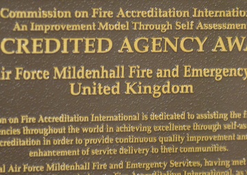 RAF Mildenhall Fire Department earns international accreditation status
