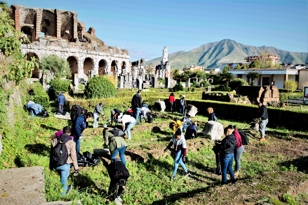 NSA Naples Association Holds Capua Amphitheater Clean-Up