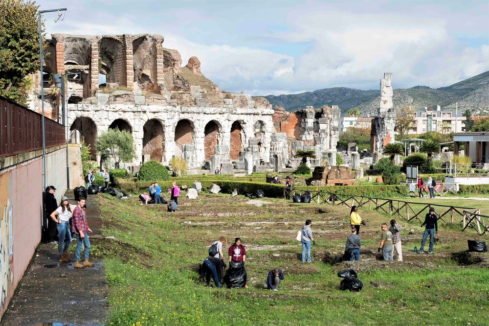 NSA Naples Association Holds Capua Amphitheater Clean-Up