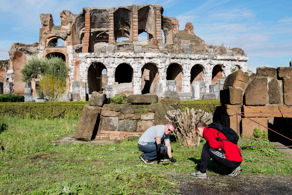 NSA Naples Association Holds Capua Amphitheater Clean-Up