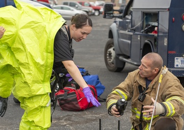 Oklahoma National Guard unit trains with the Midwest City Fire Department