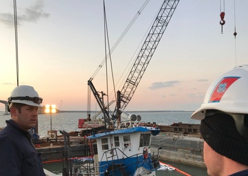 Coast Guard oversees the salvage of tugboat Miss Bonnie near Nags Head, N.C.