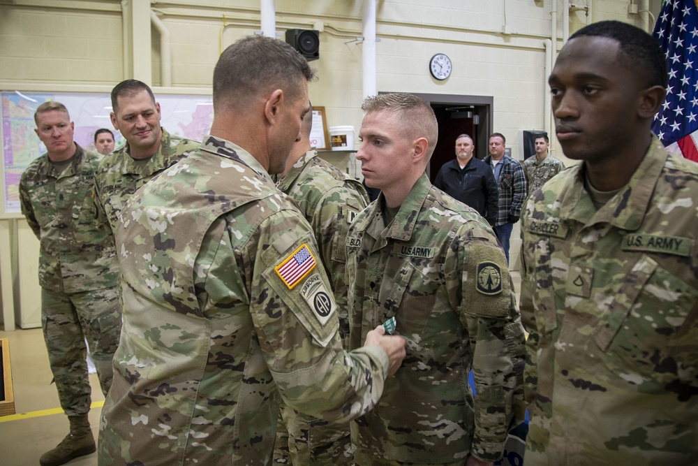 Soldiers receive Award of Excellence.