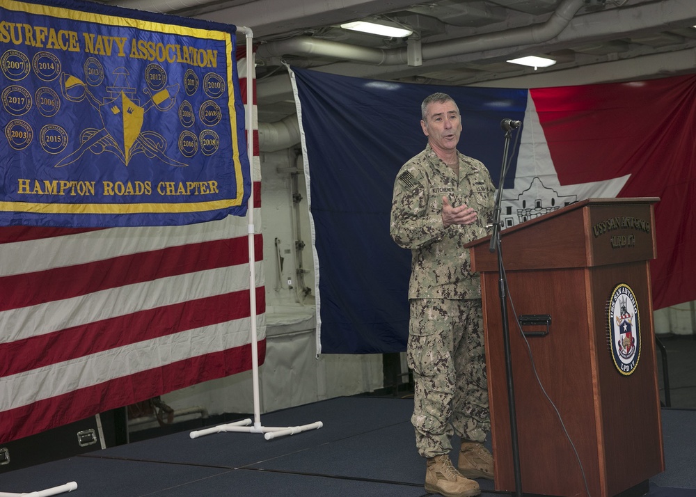 COMNAVSURFLANT Visits USS San Antonio