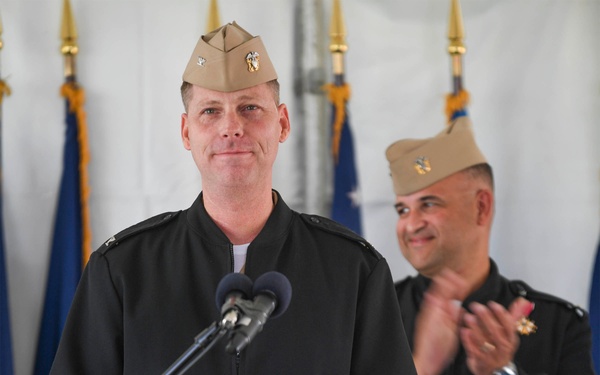 Bonhomme Richard Sailors Conduct Change of Command Ceremony