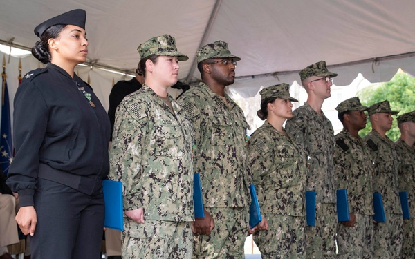 Bonhomme Richard Sailors Conduct Change of Command Ceremony