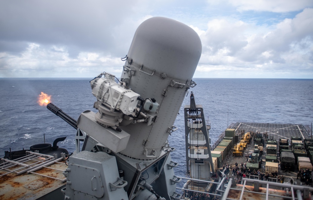 USS Harpers Ferry Conducts Live-Fire Exercise For Tigers