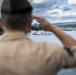 Marines and Sailors Man the Rails aboard USS John P. Murtha