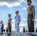 Marines and Sailors Man the Rails aboard USS John P. Murtha