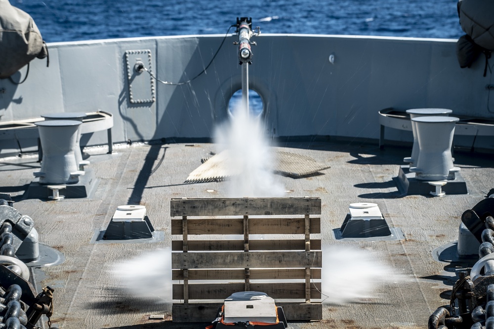 EOD Marines Conduct IED Disruption Training aboard USS John P. Murtha