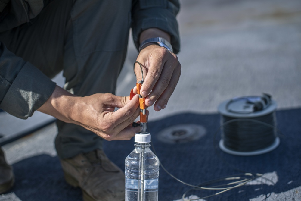 EOD Marines Conduct IED Disruption Training aboard USS John P. Murtha