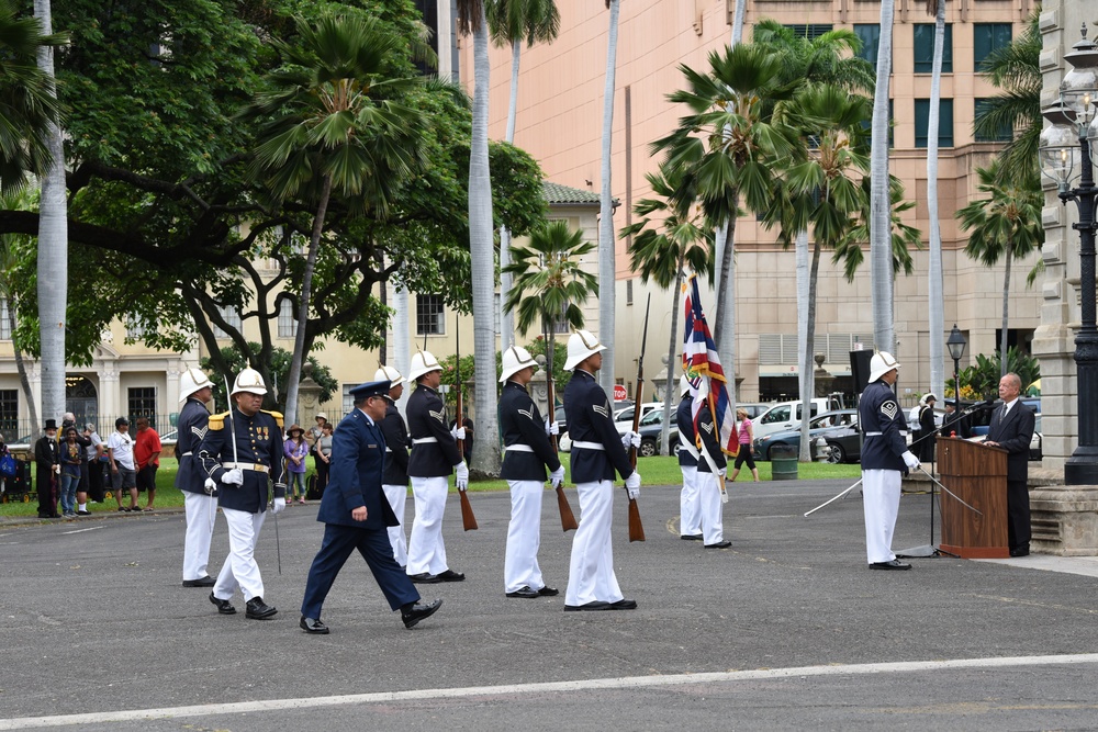 Royal Guard members celebrate 50th Anniversary at the Hawaii State Capital