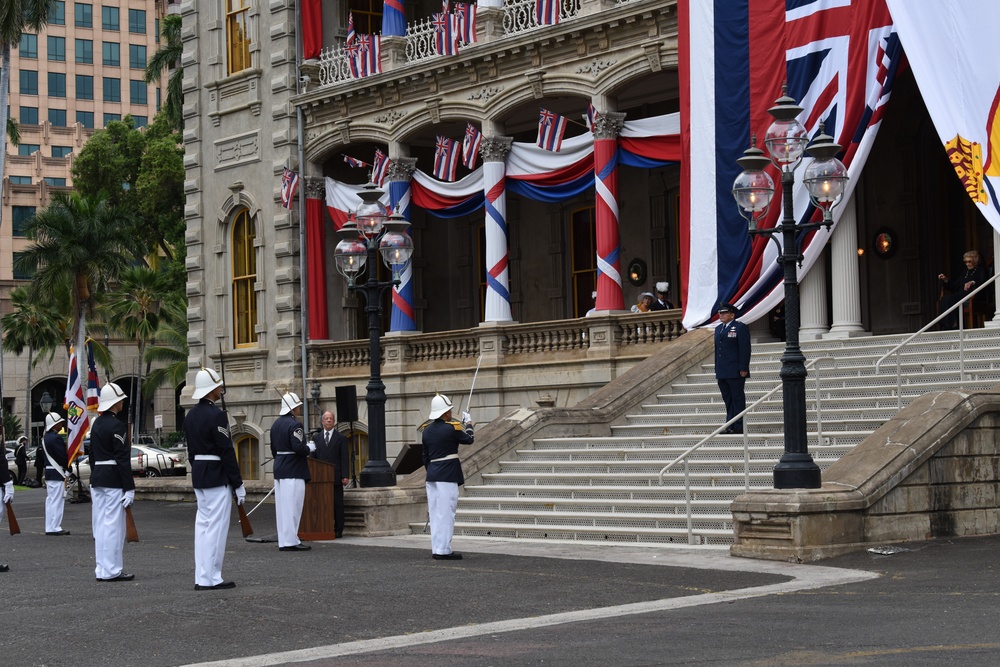 Royal Guard members celebrate 50th Anniversary at the Hawaii State Capital