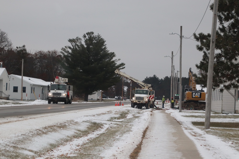 Contractors work on water main construction, replacement at Fort McCoy