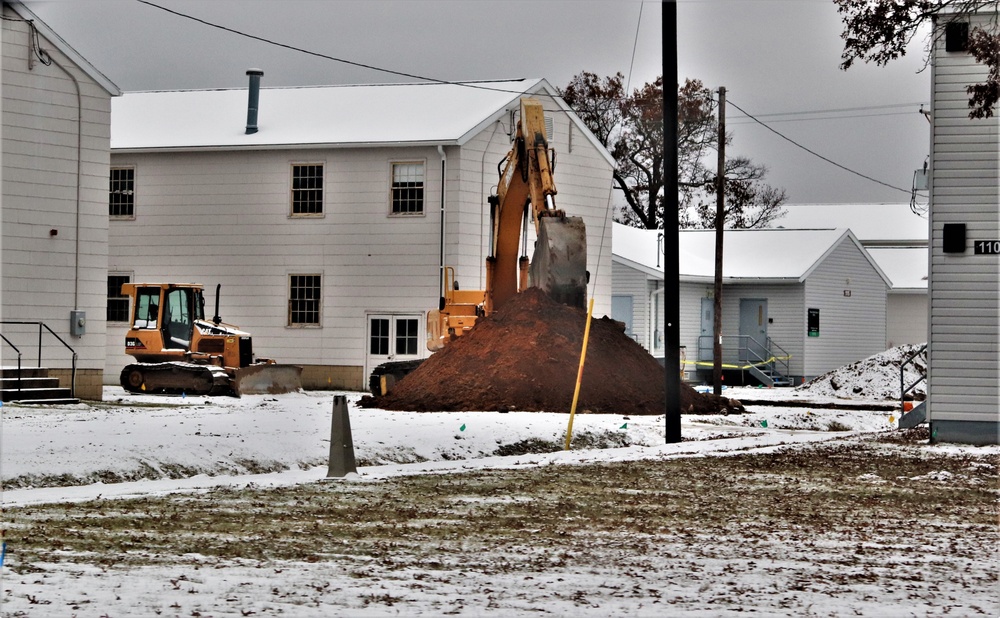 Contractors work on water main construction, replacement at Fort McCoy