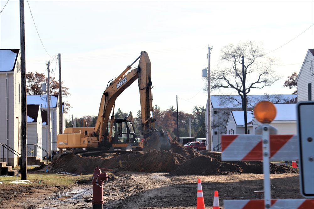Contractors work on water main construction, replacement at Fort McCoy