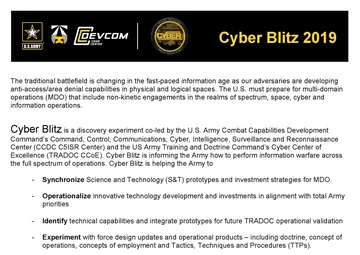 Cyber Blitz 2019 Factsheet