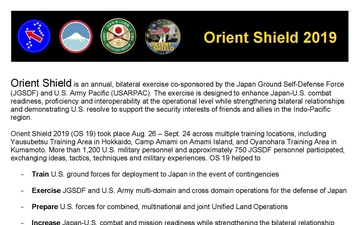 Orient Shield/Cyber Blitz Factsheet