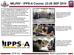 Fort Bragg hosts IPPS-A MilPay Fundamentals course