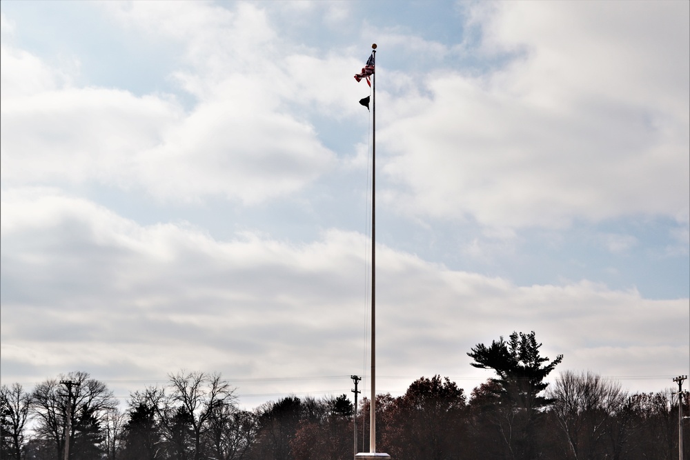 American Flag and Fort McCoy
