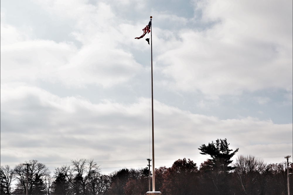 American Flag and Fort McCoy