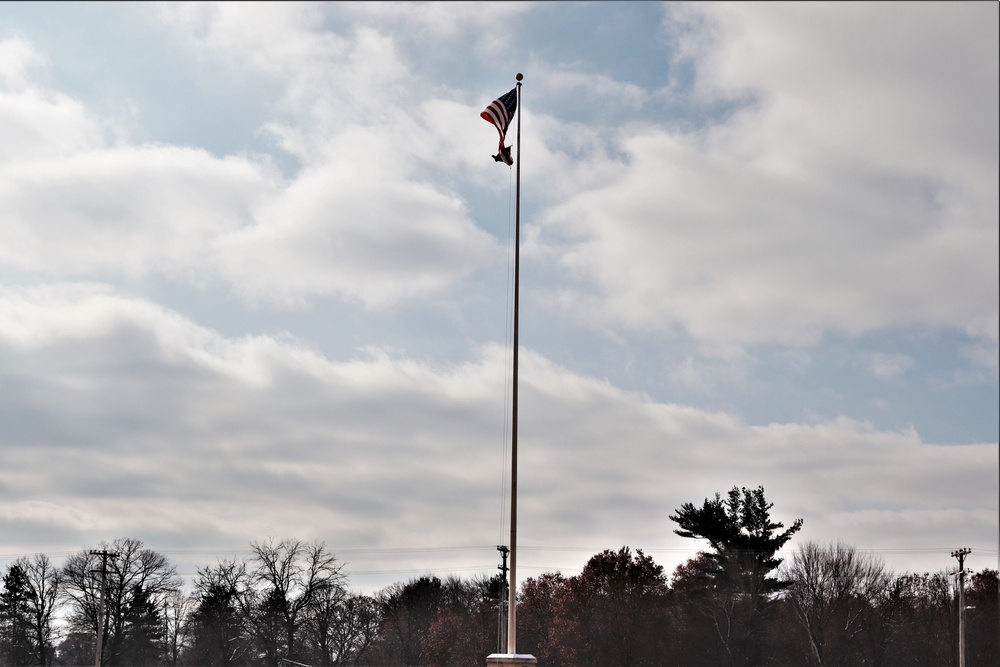American Flag and Fort McCoy