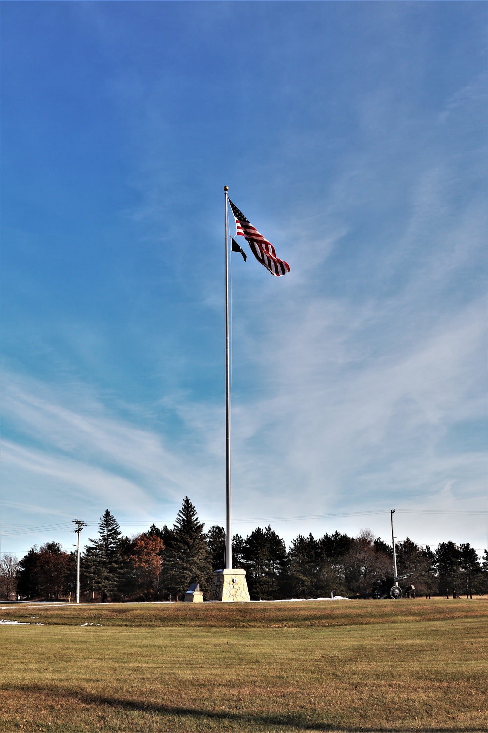 American Flag and Fort McCoy