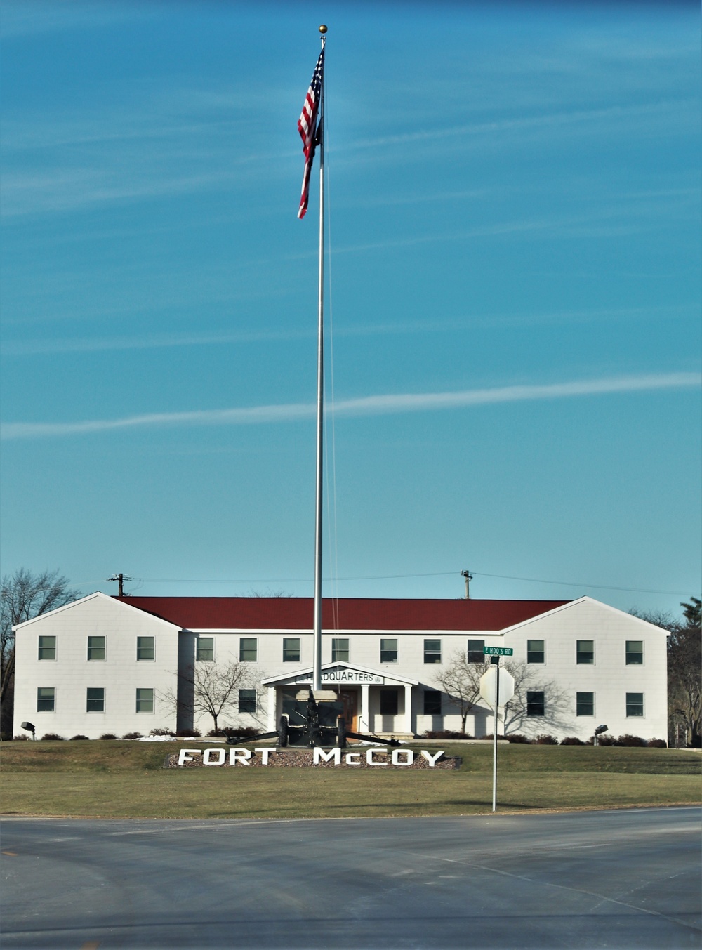 American Flag and Fort McCoy