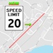 Map of Barnett Avenue with New Speed Limit