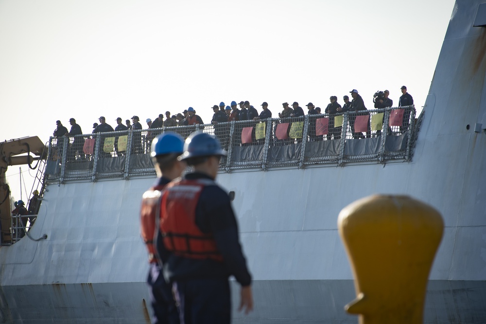 Crew of U.S. Coast Guard Cutter Stratton returns home following 162-day patrol in Western Pacific