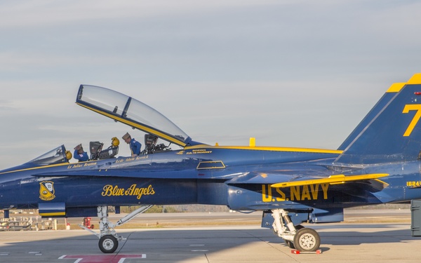 Blue Angels pilots visit Cherry Point