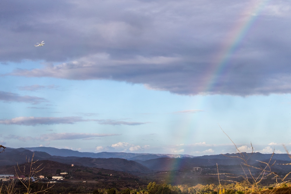 Inclement weather over Marine Corps Base Camp Pendleton