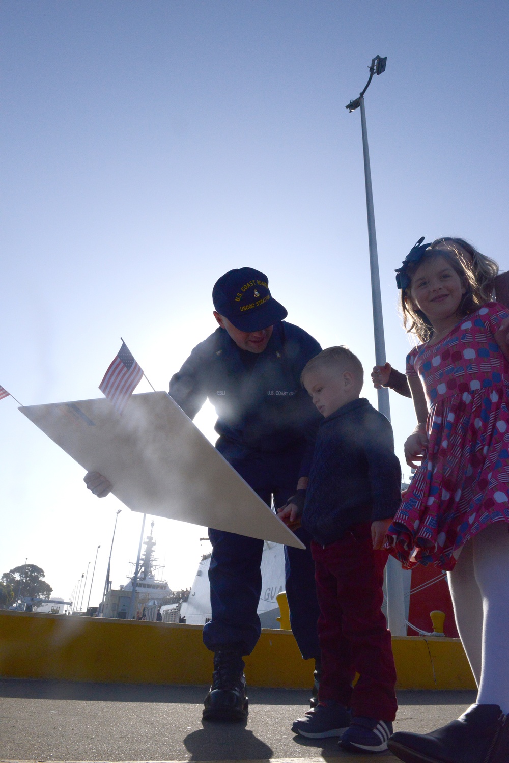 Crew of the U.S. Coast Guard Cutter Stratton return home following 162-day patrol in the Western Pacific