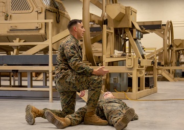 Camp Lejeune Marines take spin in egress trainer