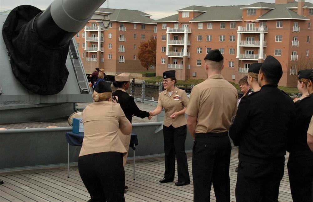Naval Museum hosts a re-enlistment ceremony