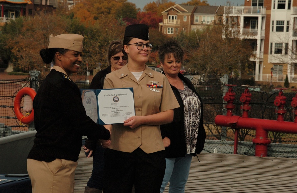 Naval Museum hosts a re-enlistment ceremony