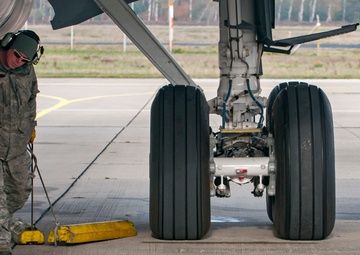 121st maintenance and air crew personnel support NATO aircraft refueling