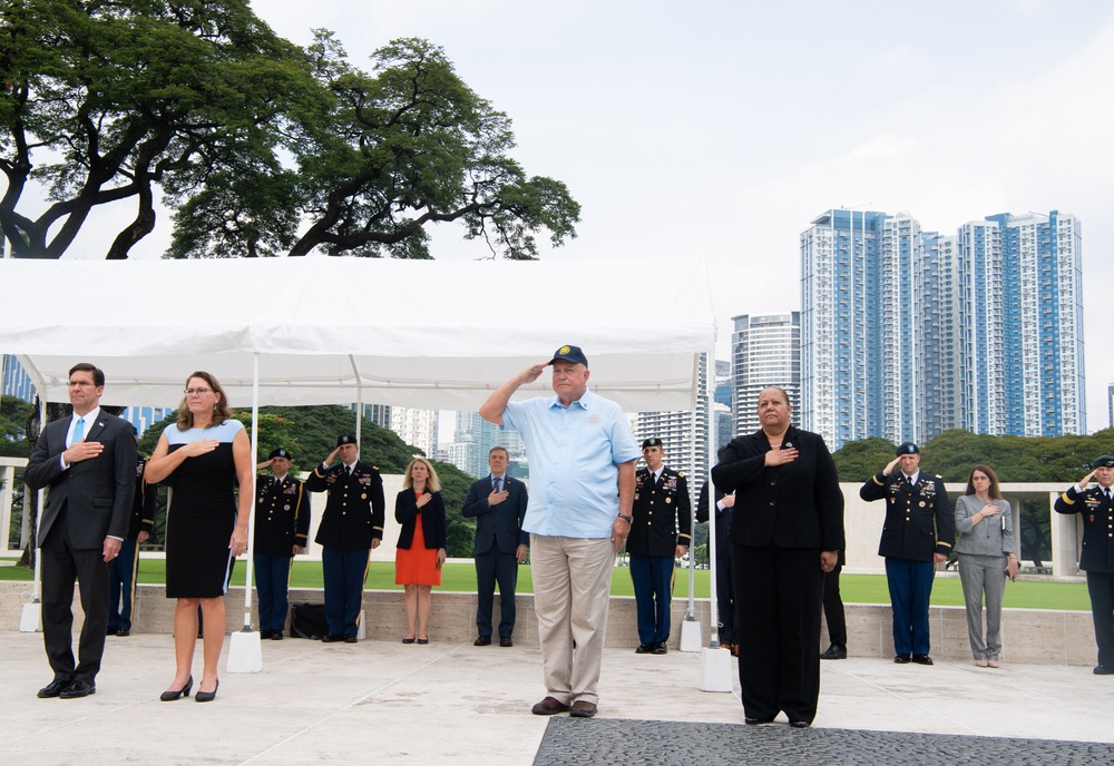SecDef Esper &amp; Leah Esper Participates in Wreath-laying Ceremony in Manila