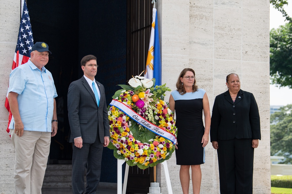 SecDef Esper Participates in Wreath-laying Ceremony in Manila