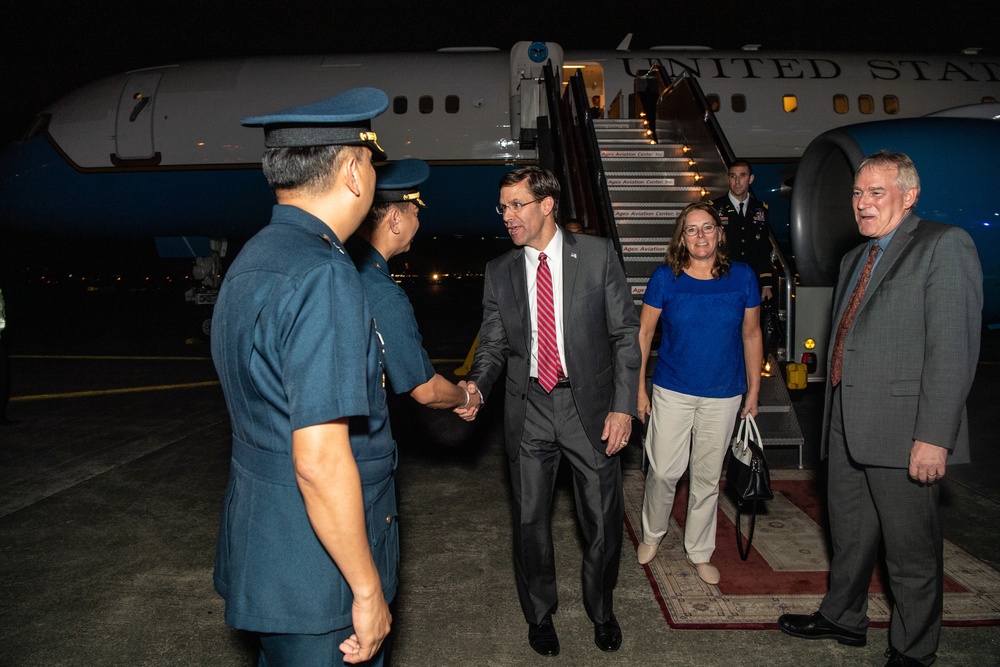 SecDef Defense Esper Arrives in Manila