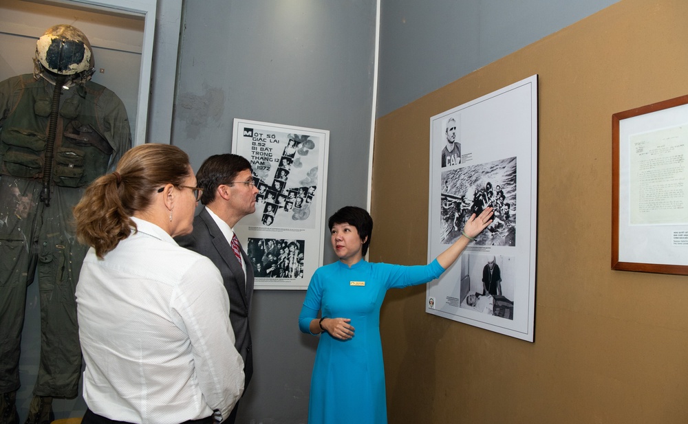 SecDef Esper Tours Hoa Lo Prison, Hanoi