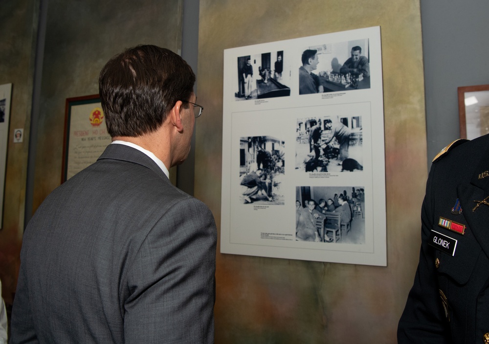 SecDef Esper Tours Hoa Lo Prison, Hanoi