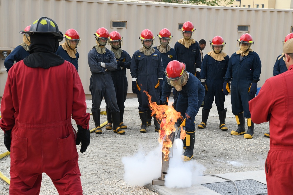 NSA Bahrain Fire-fighting Training