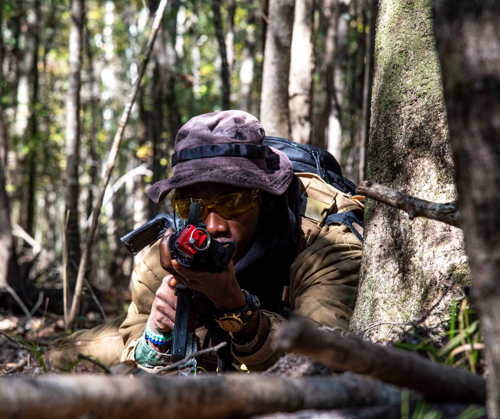 NAVSCIATTS students demonstrate land nav and reconnaissance tactics techniques