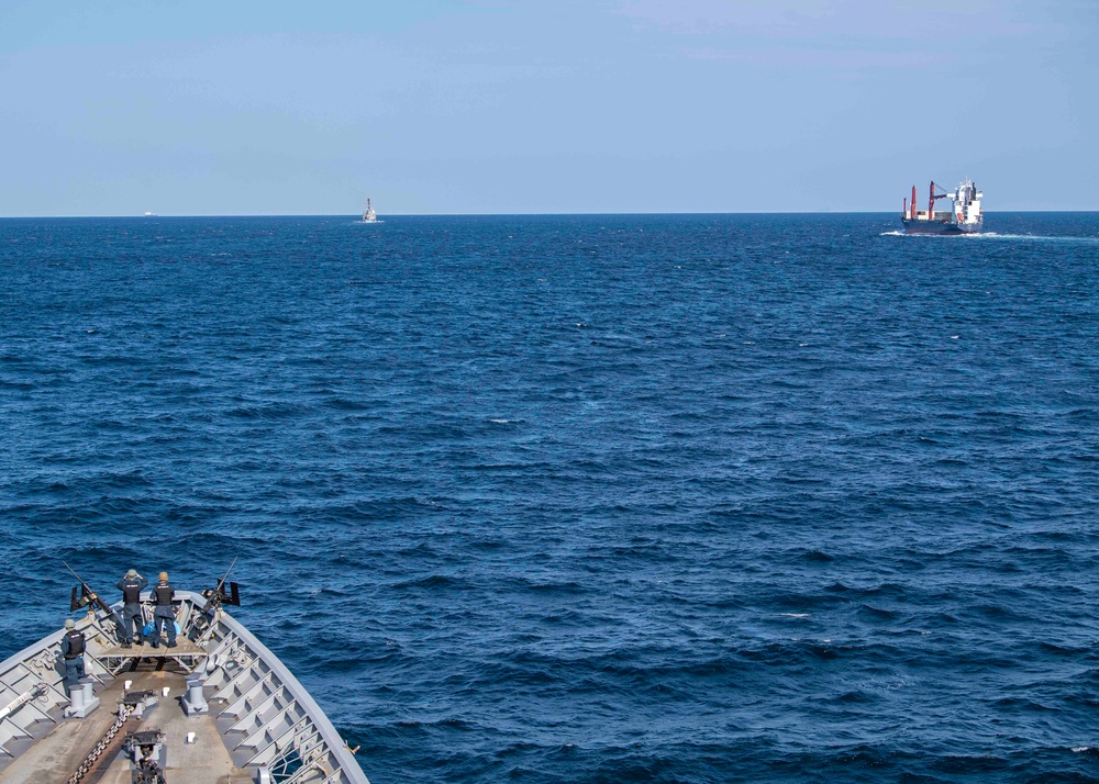 USS Normandy, USS Lassen, MV Mohawk Transit Strait Of Hormuz