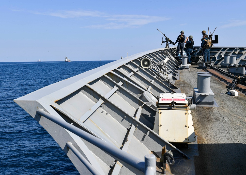 USS Normandy, USS Lassen, MV Mohawk Transit Strait Of Hormuz