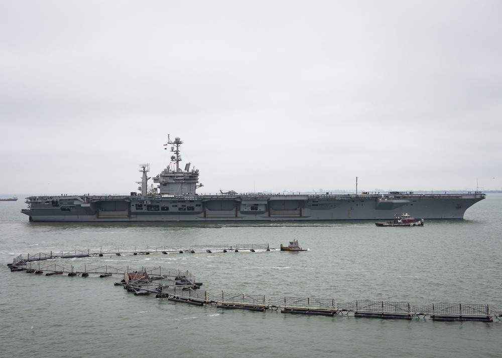 USS Harry S. Truman (CVN 75) Departs Naval Station Norfolk