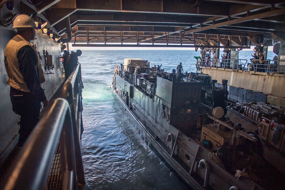 USS Harpers Ferry Conducts Well Deck Operations