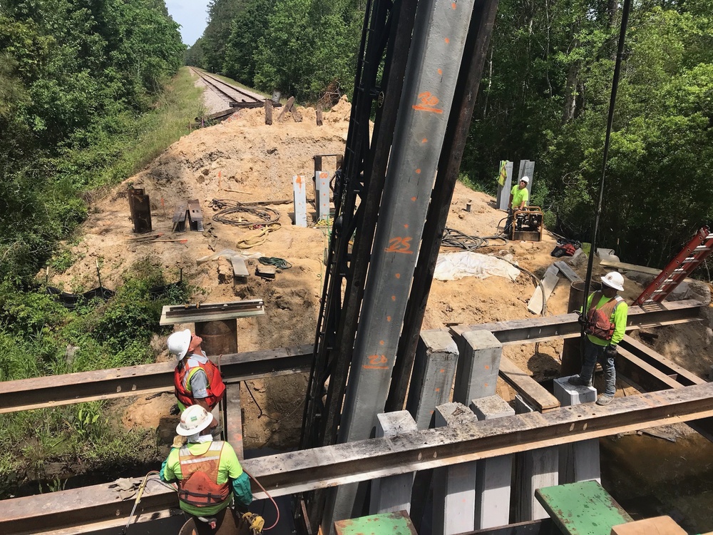 Railroad trestle repairs
